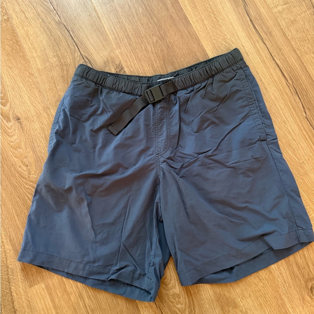 💥2/$35 Columbia Blue/grey Elastic Waist Shorts with Internal Belt